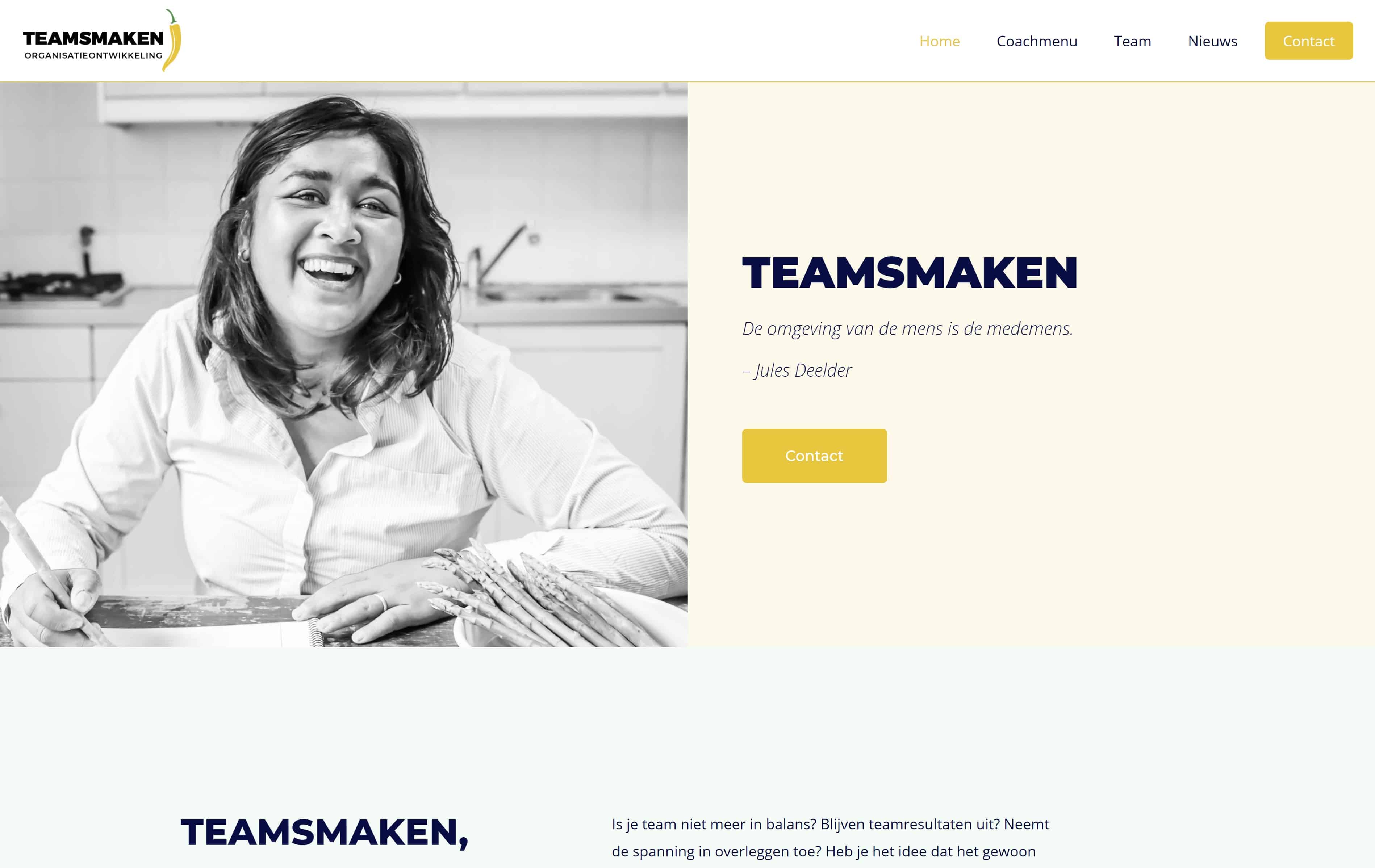 Teamsmaken website